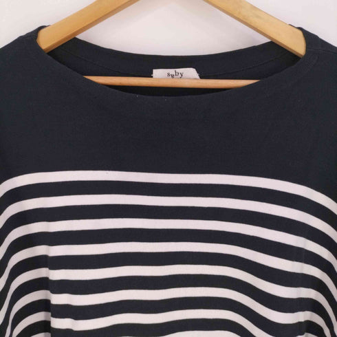 サバイ saby Milan Rib Boat Neck Border Knit ボーダーニットカットソー メンズ